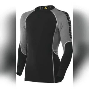 NWT DeMarini compression baseball swing shirt black and gray #WTD100172 M or XL